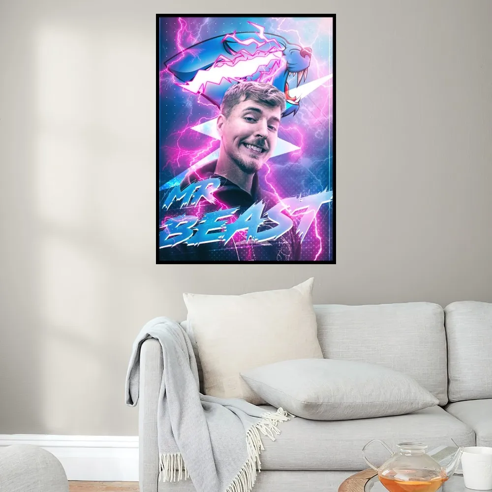 Video Blogger M-MrBeast Poster Prints Wall Painting Bedroom Living Room Decoration Office Home