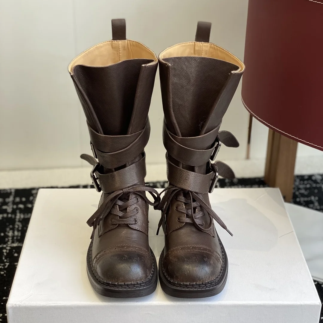 

Стильные сапоги до середины икры с пряжкой и ремешком, подарок на годовщину пары, ультра-прочная практичная обувь премиум-класса, аксессуары для обуви на высоком каблуке