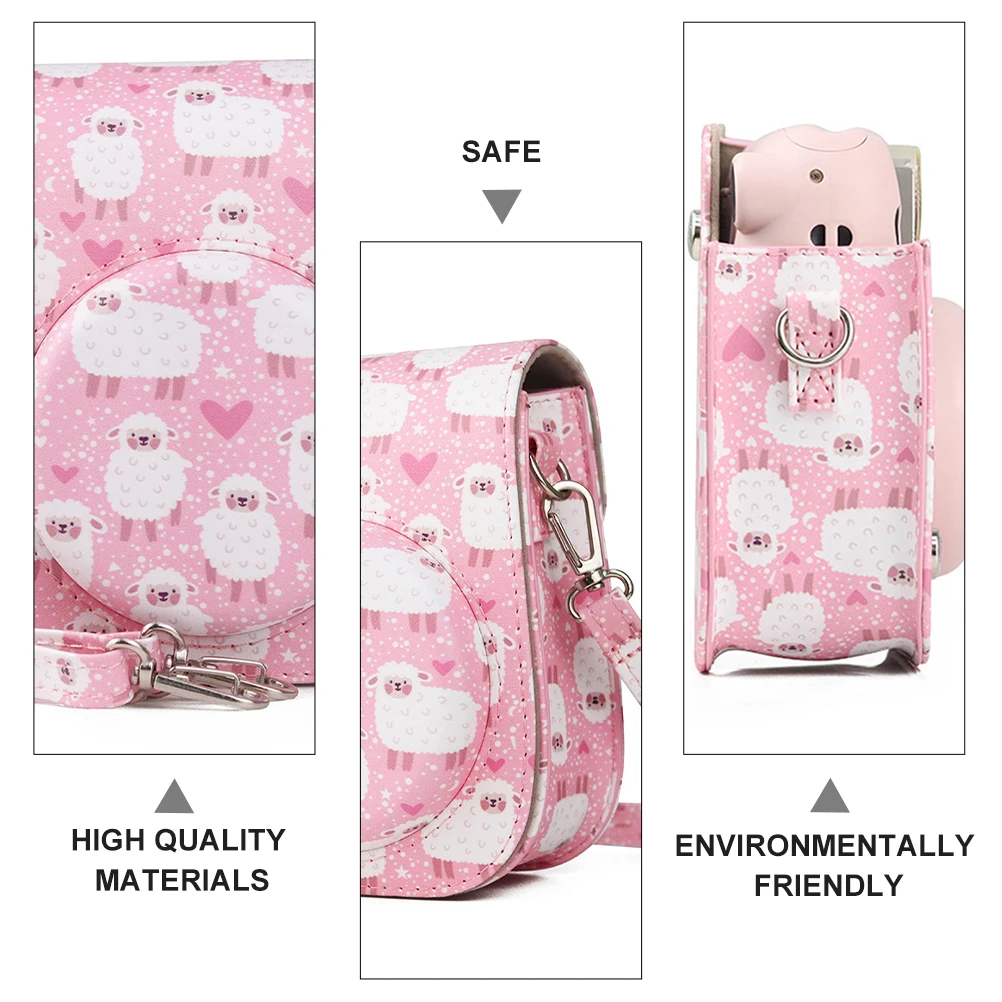 

Camera Case Accessories for Mini 9 Protective 11 Shell Bag with Strap Pink Pu