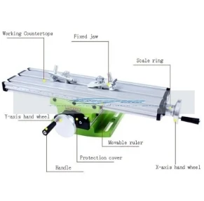 Mini Multifunctional Cross Working Table/ slide table support For Drilling Milling Machine Bench drill stent Tools 1PC