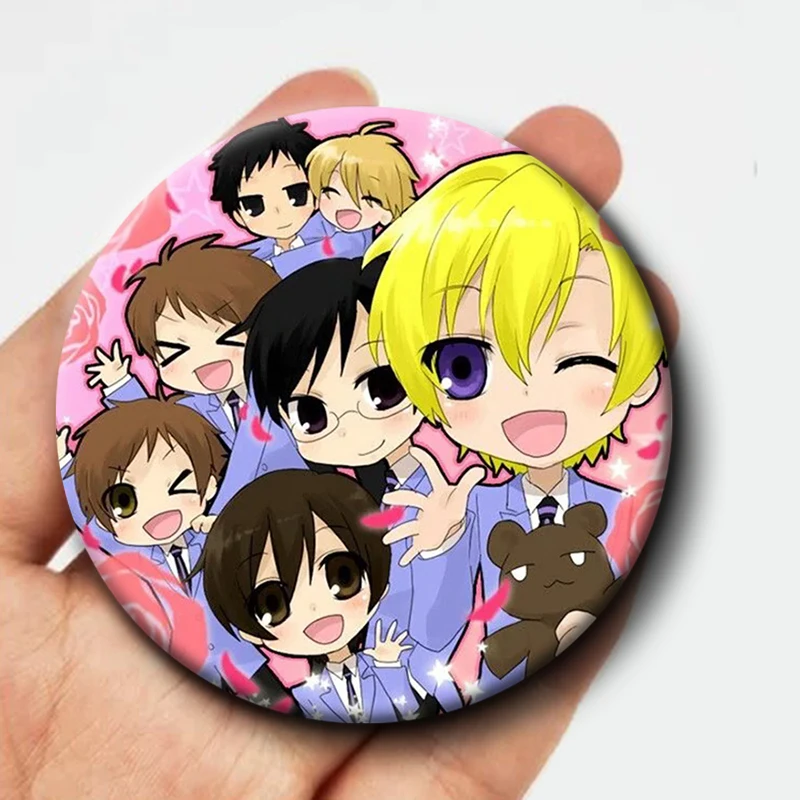 58mm Ouran High School Host Club Anime Pins Tinplate Badge Custom Cartoon Brooch for Clothes