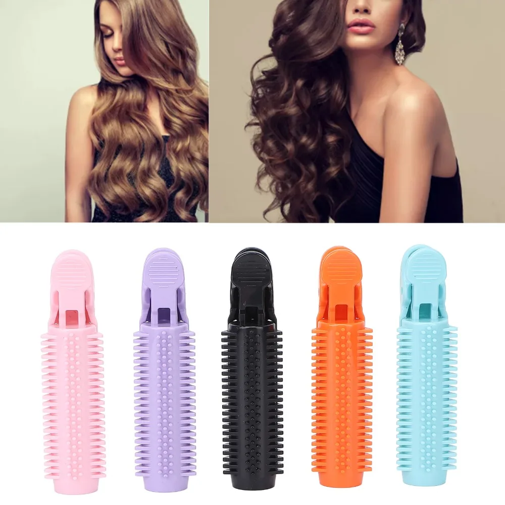 10pcs ABS Hair Root Clip Durable Non Damaging Hair Curling Roller Assorted Colors Spiral Clamps Volumizing Hair Clip