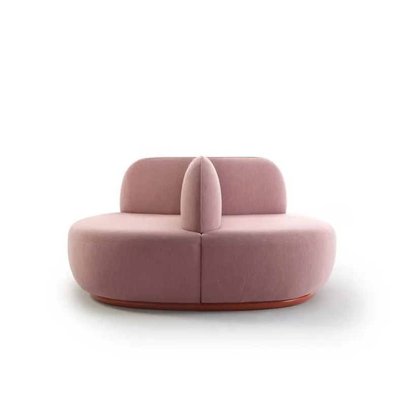Modern light luxury creative round lounge sofa, minimalist studio, beauty salon, café, negotiation large sofa