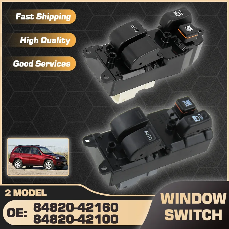 For Toyota RAV4 MK2 2000-2005 LHD/RHD Electric Power Window Lifter Master Control Switch Button 13 Pins 84820-42160 84820-42100