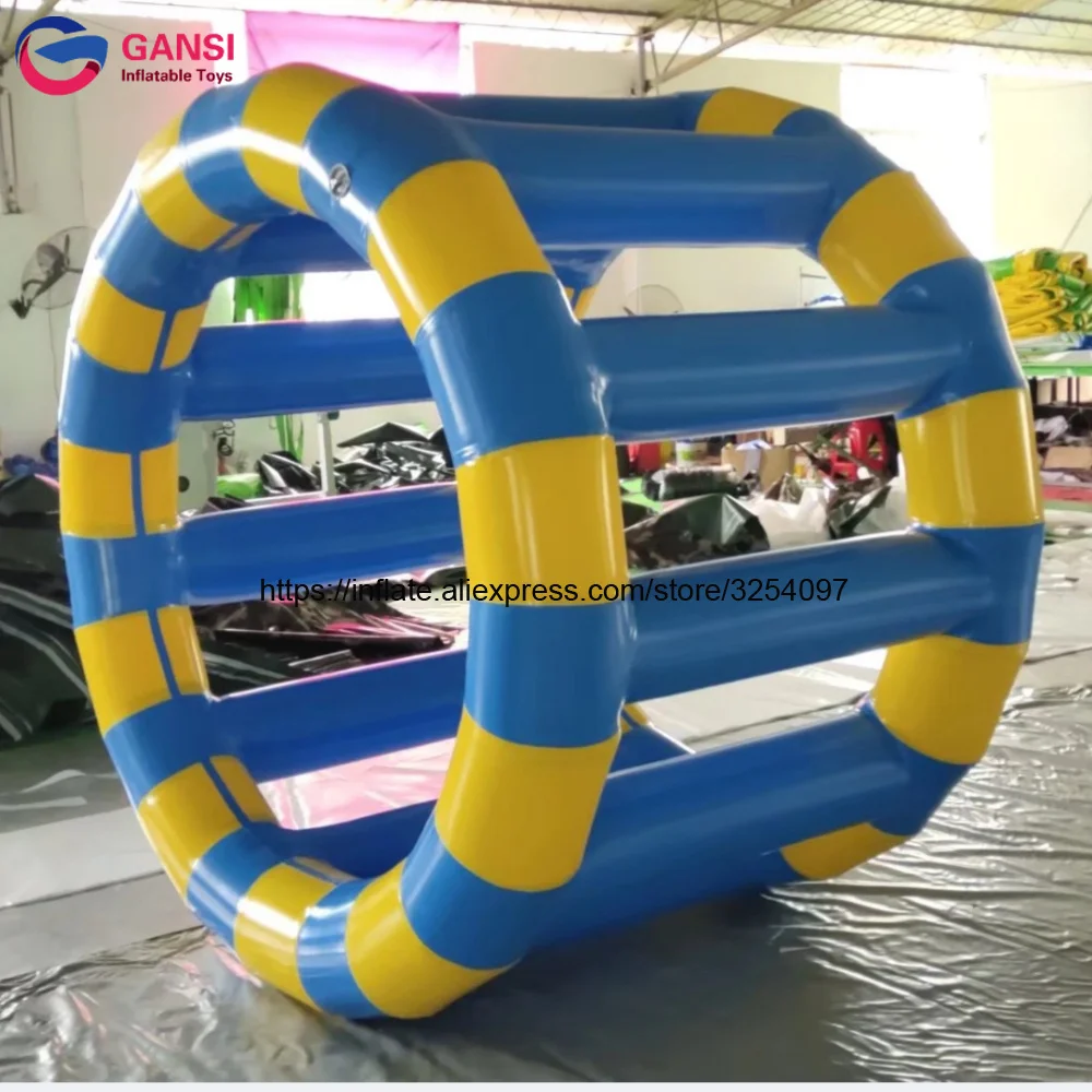 Floating Aqua Roller Hamster PVC Tarpaulin Inflatable Water Wheel For Swimming Pool