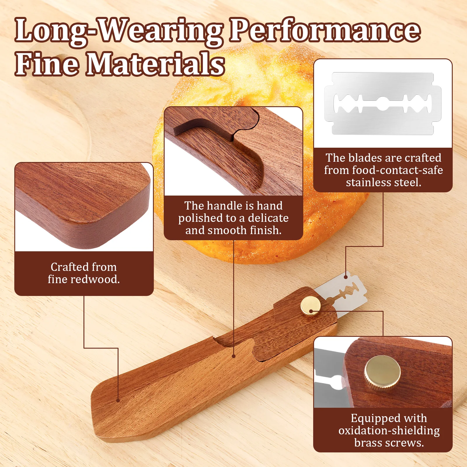 Bread Lame Sourdough Scorer Tool Portable Bread Scorer Tools with 6/10 Blade Ergonomic Sourdough Lame for Baking Kitchen Gadgets - view 4