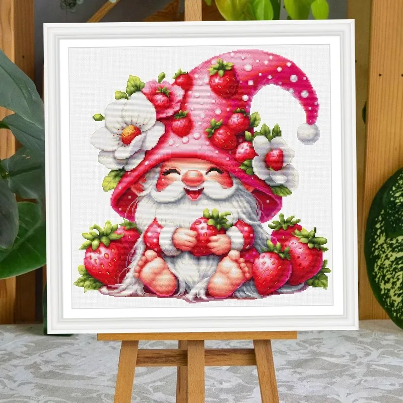 Spring Cross Stitch Kit Strawberry Dwarf Home Living Room Bedroom Wall Decor Christmas DIY Gift 14ct 11ct print Embroidery kit