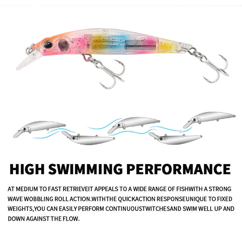Shynapack Jerkbait hundimiento Minnow para lubina y lucio en salada - imagen 4