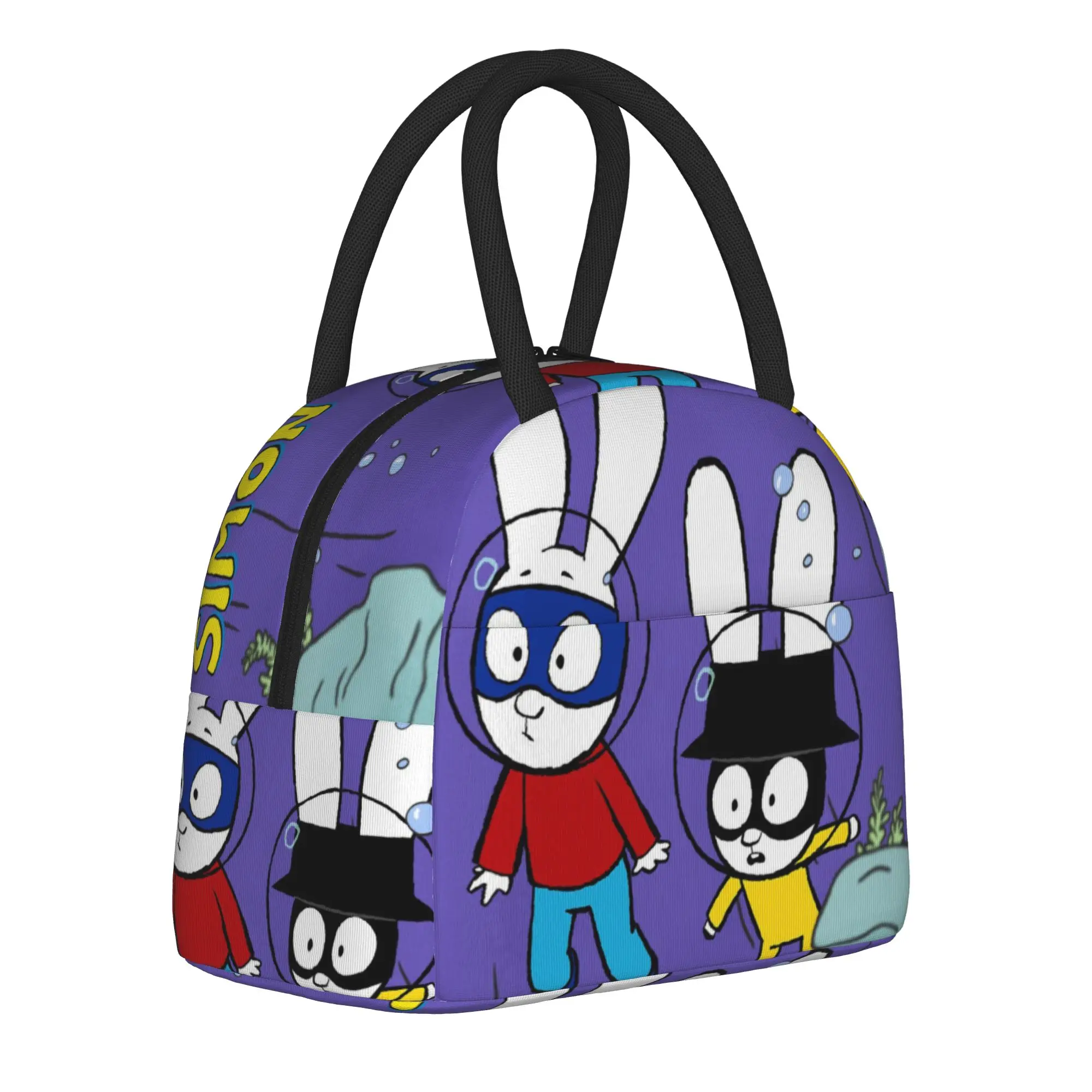Simon Super Rabbit Thermal Insulated Lunch Bag for Office  Reusable Food Bag Container Men Women Cooler Thermal Lunch Boxes