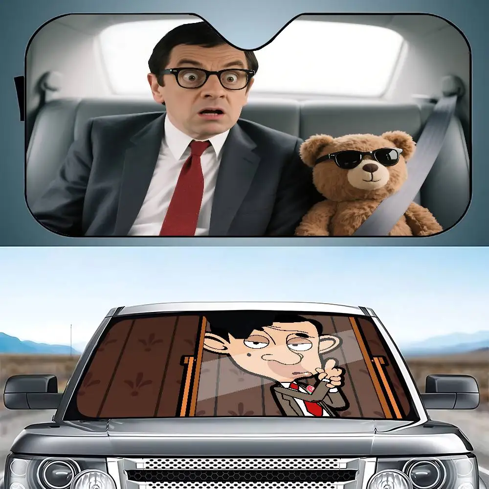 Funny M-Mr B-Bean Stylish And Trendy Windshield Sunshade, Car Windshield Cover, Car Sunshade Curtain, Car Sun Protection Cover