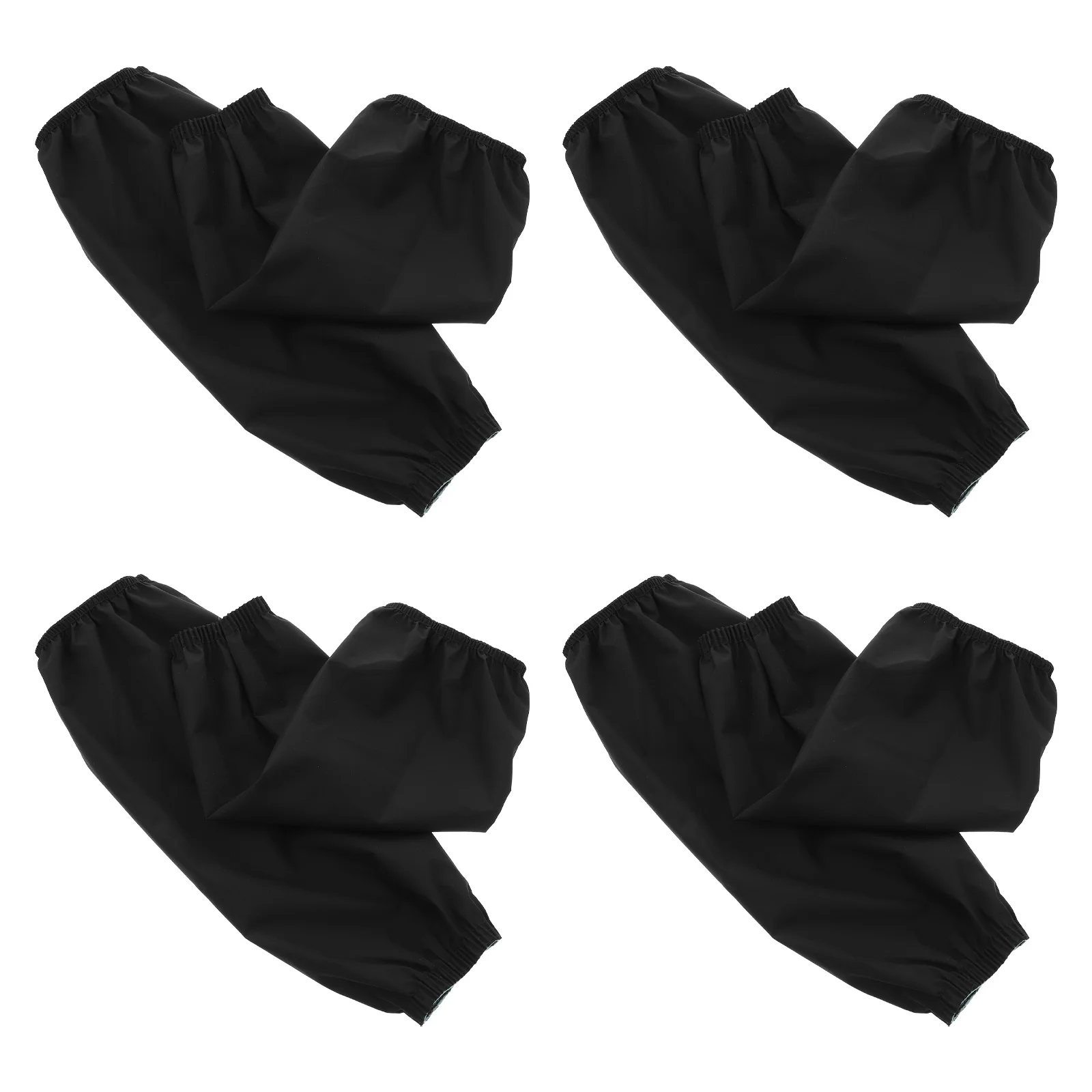 4 Pairs Waterproof Gloves and Oilproof Sleeve Exquisite Sleeves Long Arm Covers Household Black Kitchen Gadget Miss