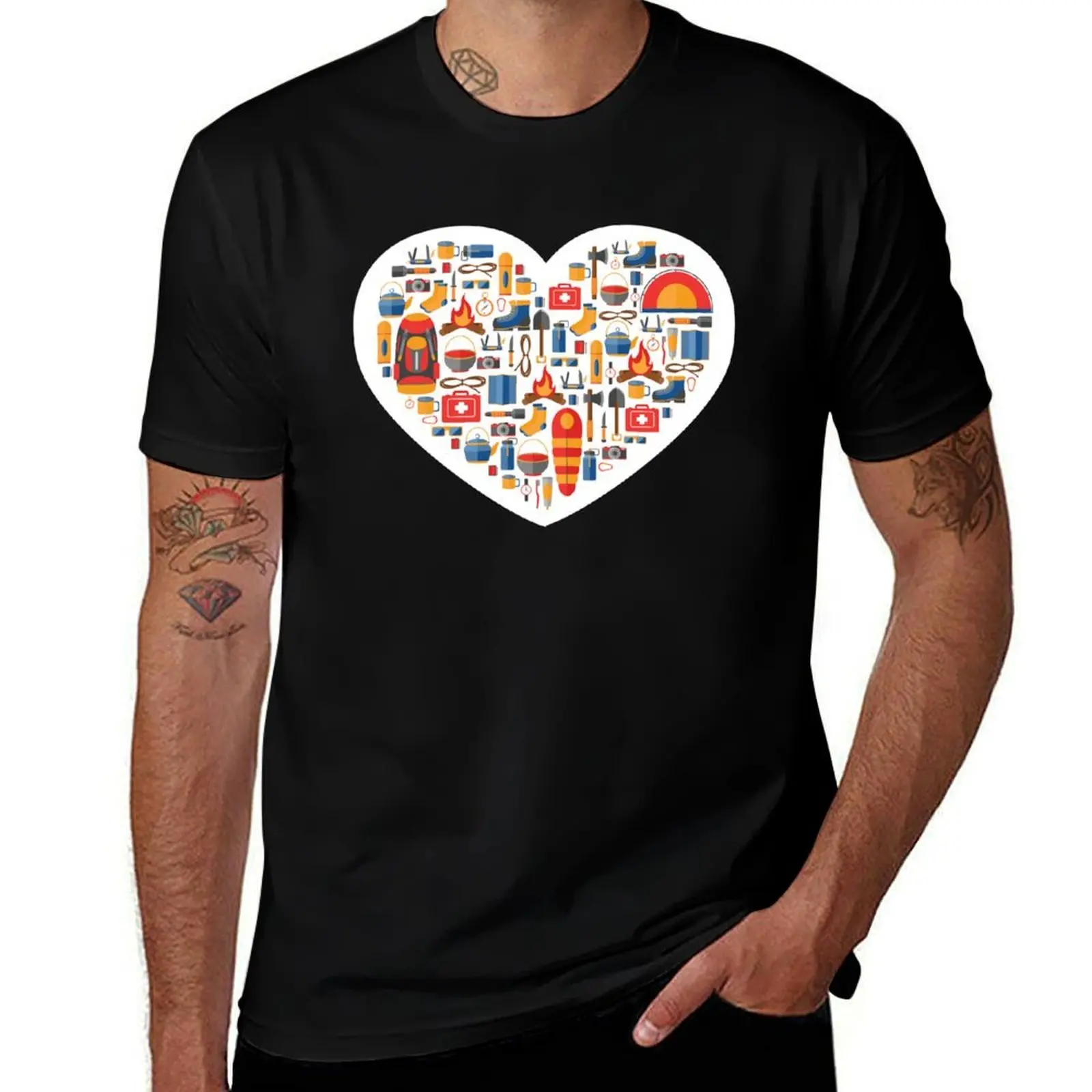 T-shirt pour les amateurs de randonnée et de tourisme, à la mode, simple et décontracté
