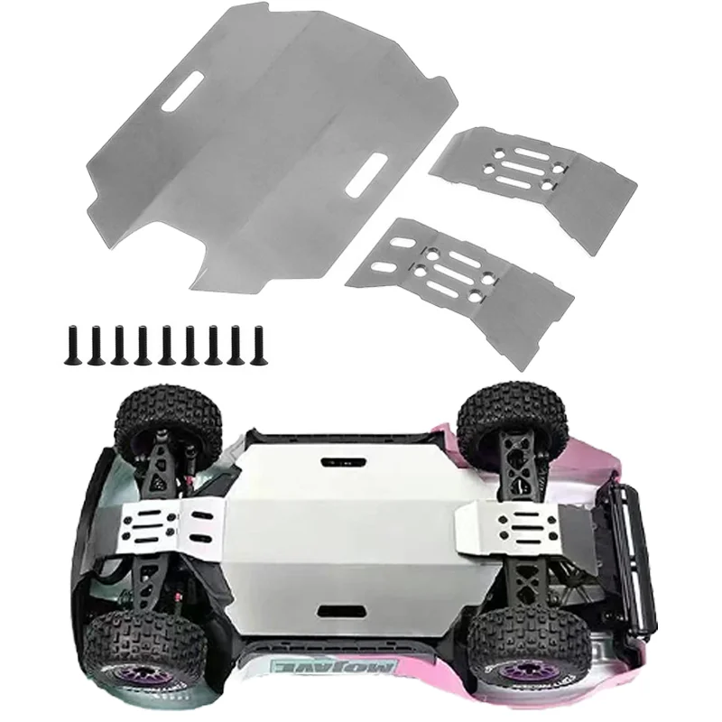Protección de armadura de chasis de Metal Mini Mojave Grom para piezas de mejora 1/16 ARRMA RC Mojave Grom