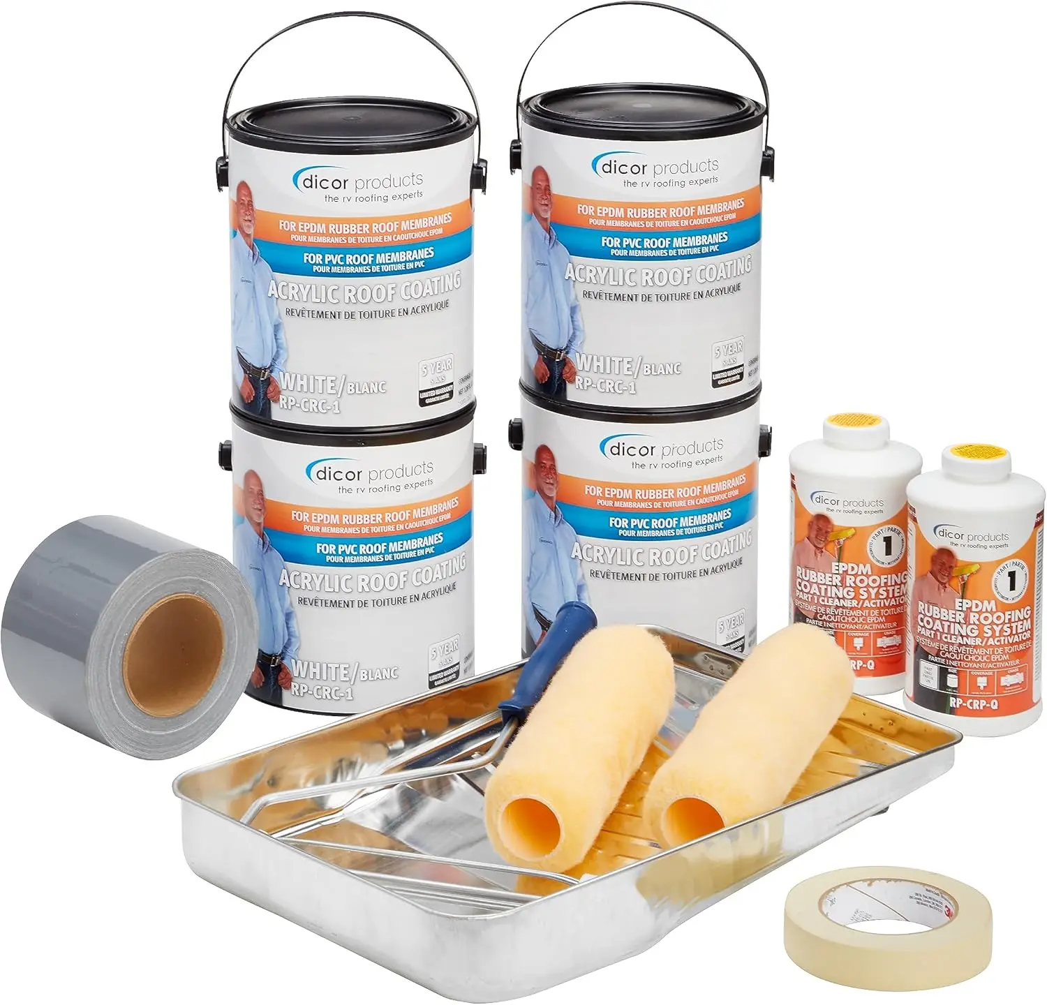 Rp-Rrk-30 Rv Roof Renew Kit - Epdm Rubber Roof Coating System