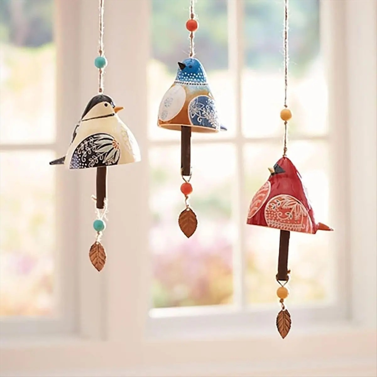 ✼Bird Song Bell Garden Decoration Bird Song Bell Wind Chime Music Hanging Wind Chimes Chimes Bird Song Hanging Bell,C