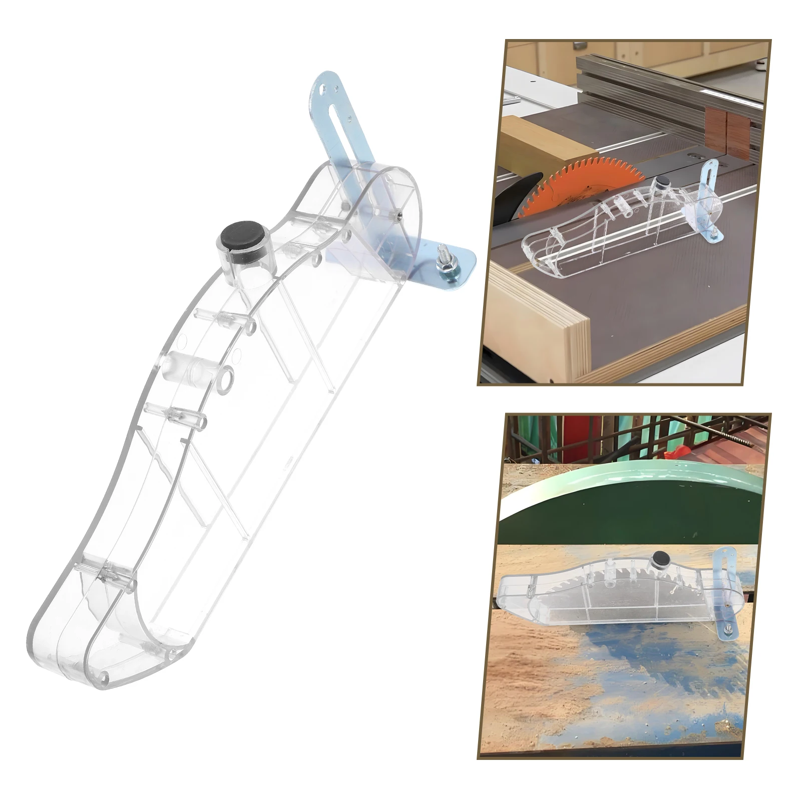 

1PC Table Saw Dust Cover Transparent Protective Guard Compatible Vacuum Woodworking Safety Shield Circular Saw Dust Collection