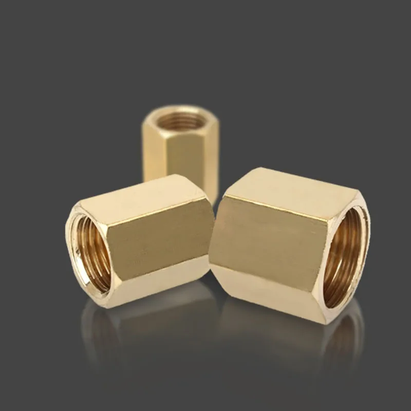 2 Pcs Pneumatic Joint All Copper Double Inner Wire Joint Hexagonal Core Inner Wire Straight Butt Joint 1/2/4/3/6-Points/1-Inch