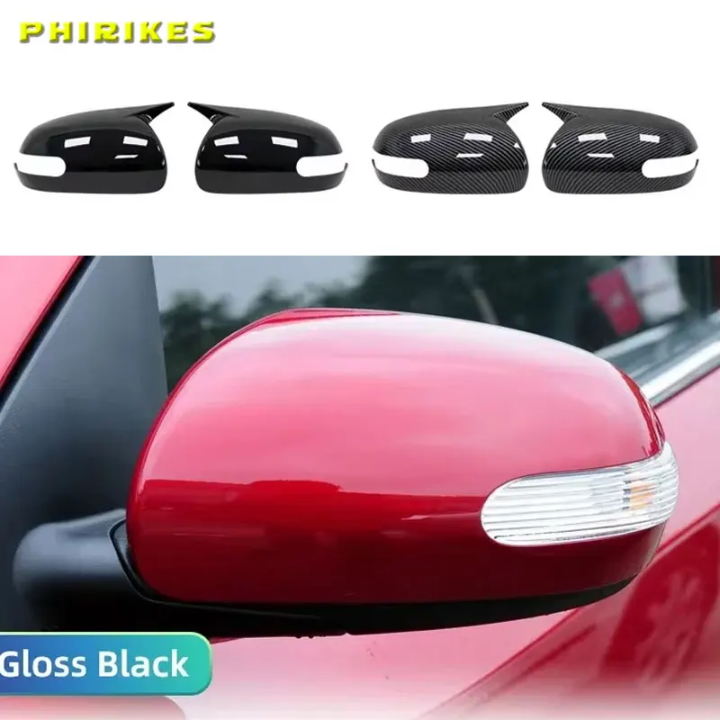 

For KIA K3 Cerato Forte 2009-2012 Car Rearview Side Mirror Cover Wing Cap Exterior Sticker Door Case Trim Carbon Fiber