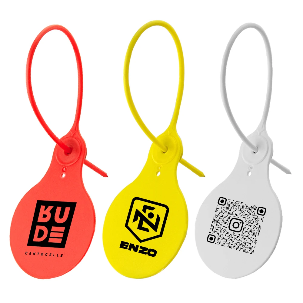 Custom Personalized Plastic Hang Tag Disposable Garment Security Seal Gift Brand Logo Label for Clothing New Arrival