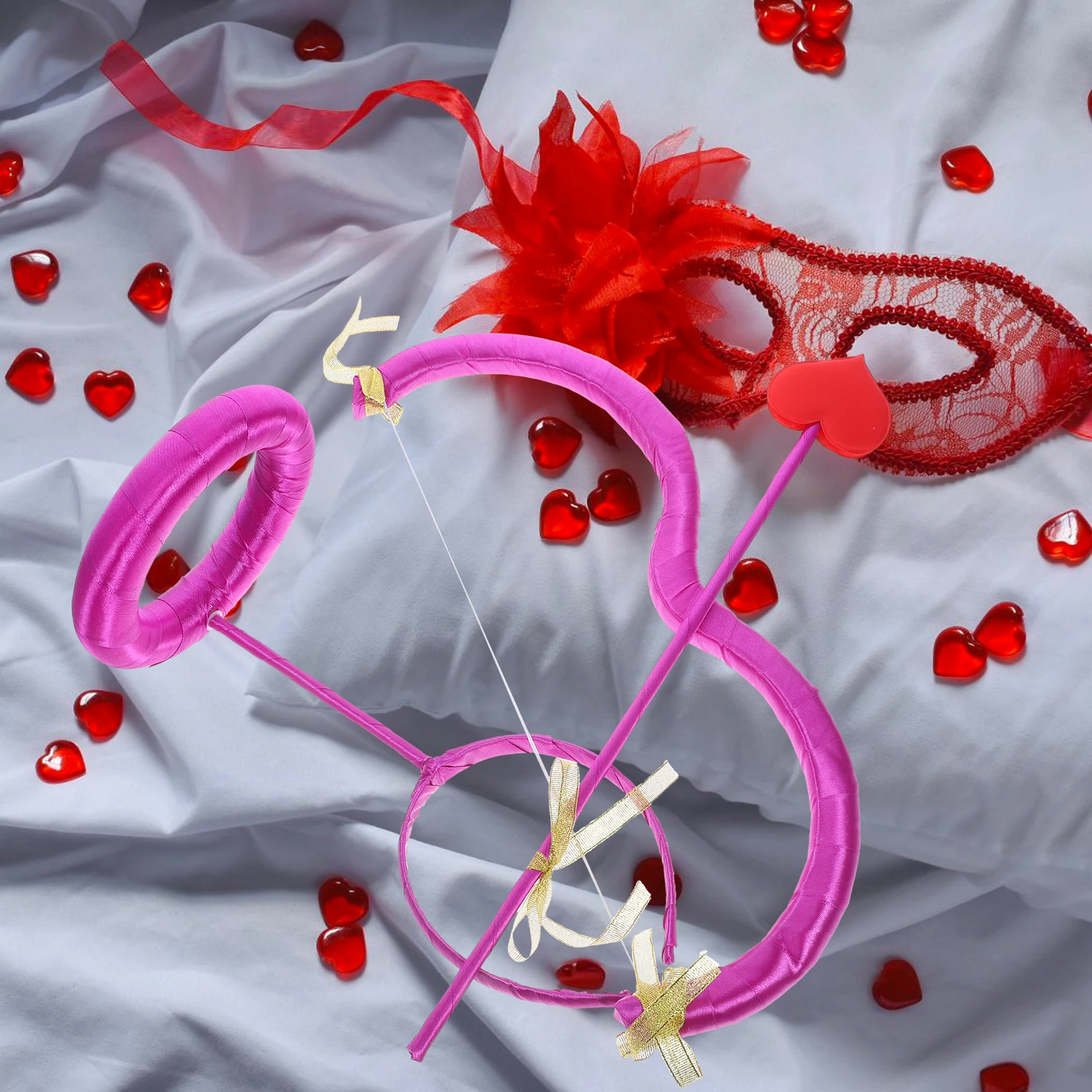 1 zestaw Opaska Aniołek Walentynki Amor Łuk Strzała Kostium Dekoracyjny Rekwizyt na Imprezę Cosplay Prezent