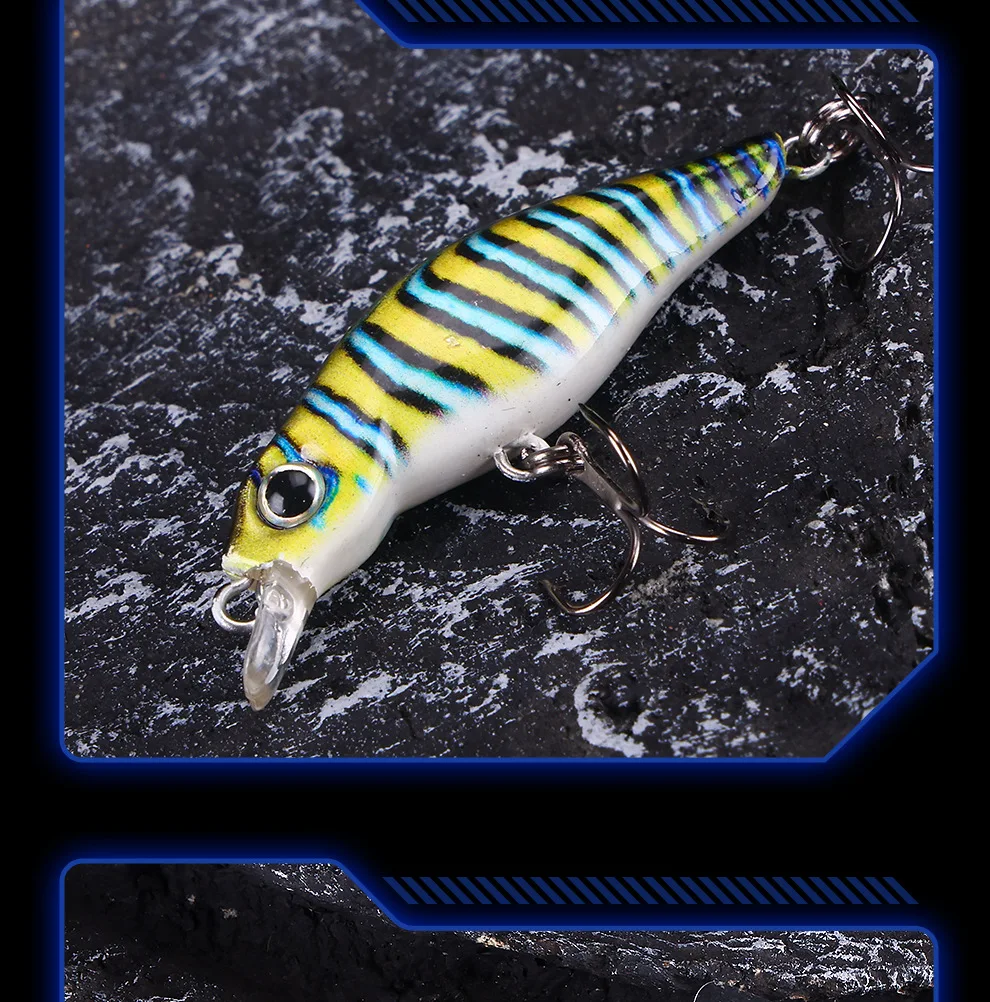 Angelköder, 4,5 cm, 2,6 g, schwimmend, Z-Schwimmtyp, Minnow, 3D-Druck, Kunstköder, Mikro, kleiner Fisch, 1 Stück, Ausverkauf – Detail 13