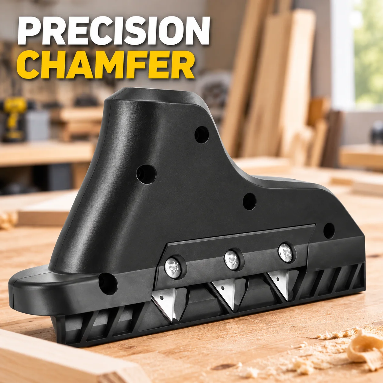 Plasterboard Cutting Angle Tool 45 Degree Chamfer Plane Woodworking Corner Sander ABS Carbon Steel