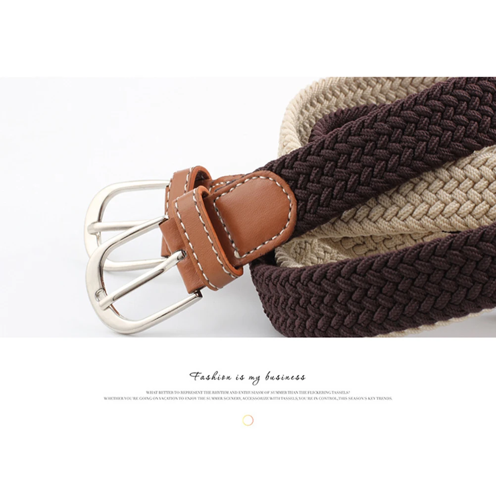 

Elastic Waistband Mens Braided Belts Women Men's Stretch Woven for Stretchable Miss