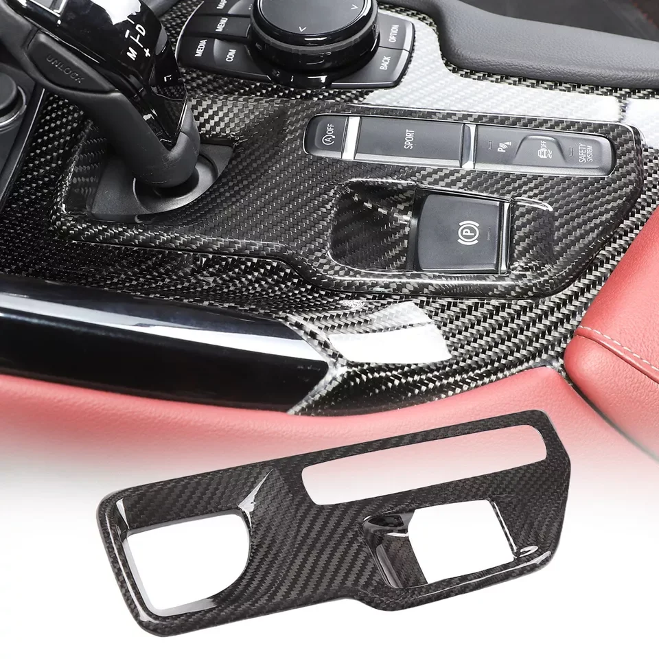 

Real Carbon Shift Gear Panel Trim Decorative Cover For Toyota Supra A90 2019-22