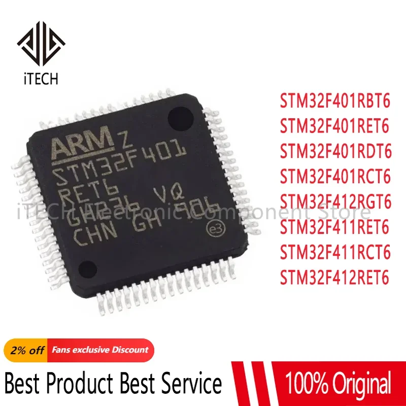 STM32F401RBT6 STM32F401RCT6 STM32F401RDT6 STM32F401RET6 STM32F411RCT6 STM32F411RET6 STM32F412RET6 STM32F412RGT6 STM IC MCU Chip