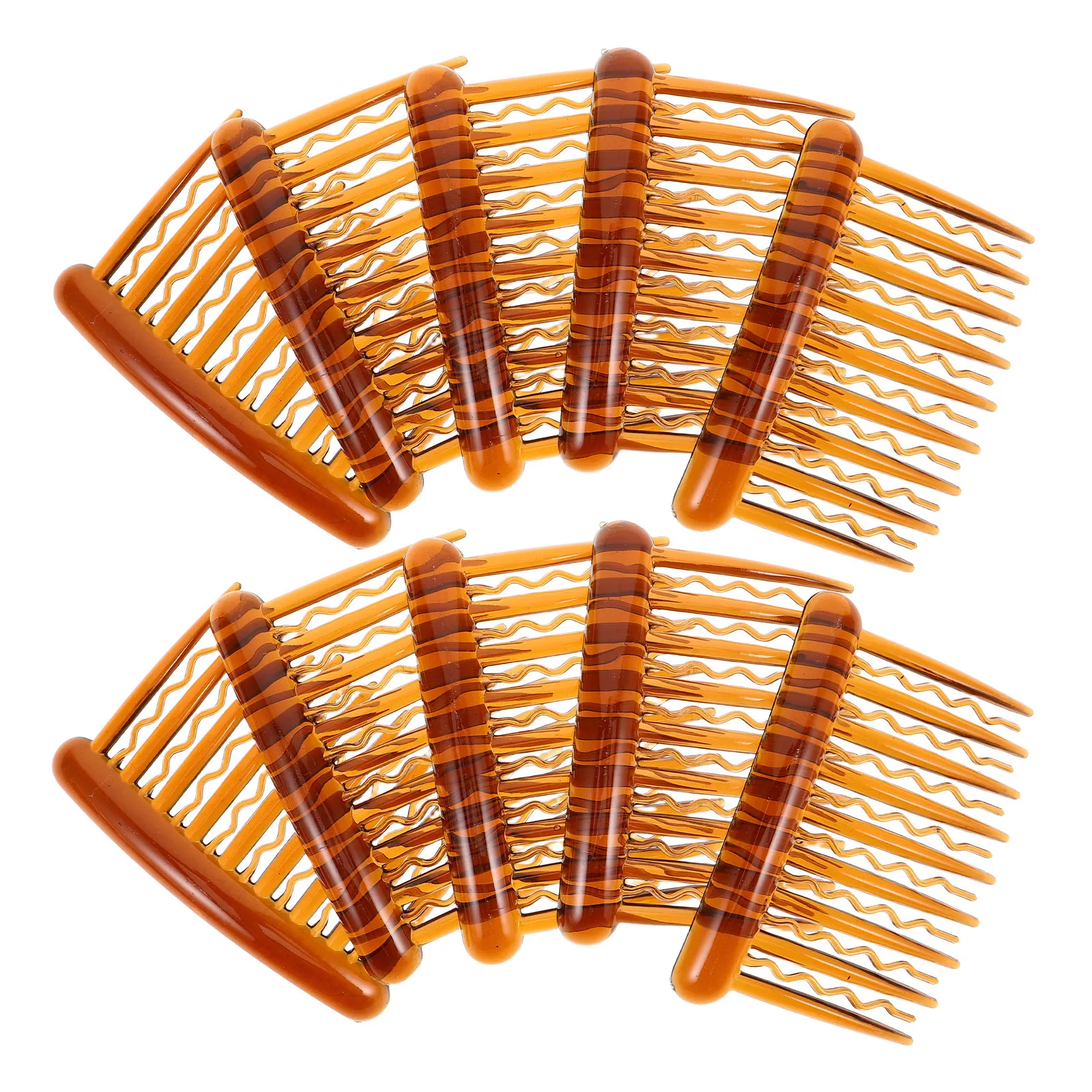

24Pcs Elegant Vintage Wave Bridal Hair Comb Plastic Resin Straight Teeth Side Twist Veil Clip for Wedding Brides Daily Wear