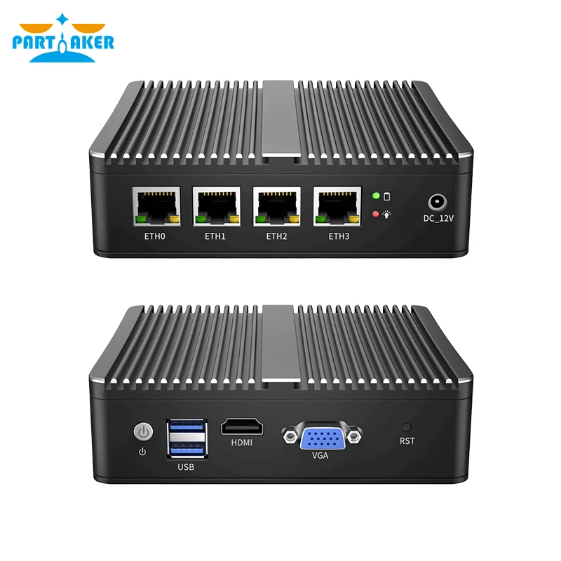 Enrutador suave Celeron J4125 de 11. ª generación 4 Intel i225 2,5G LAN pfSense Firewall Appliance 2xDDR4 M.2 NVMe Mini PC OPNsense