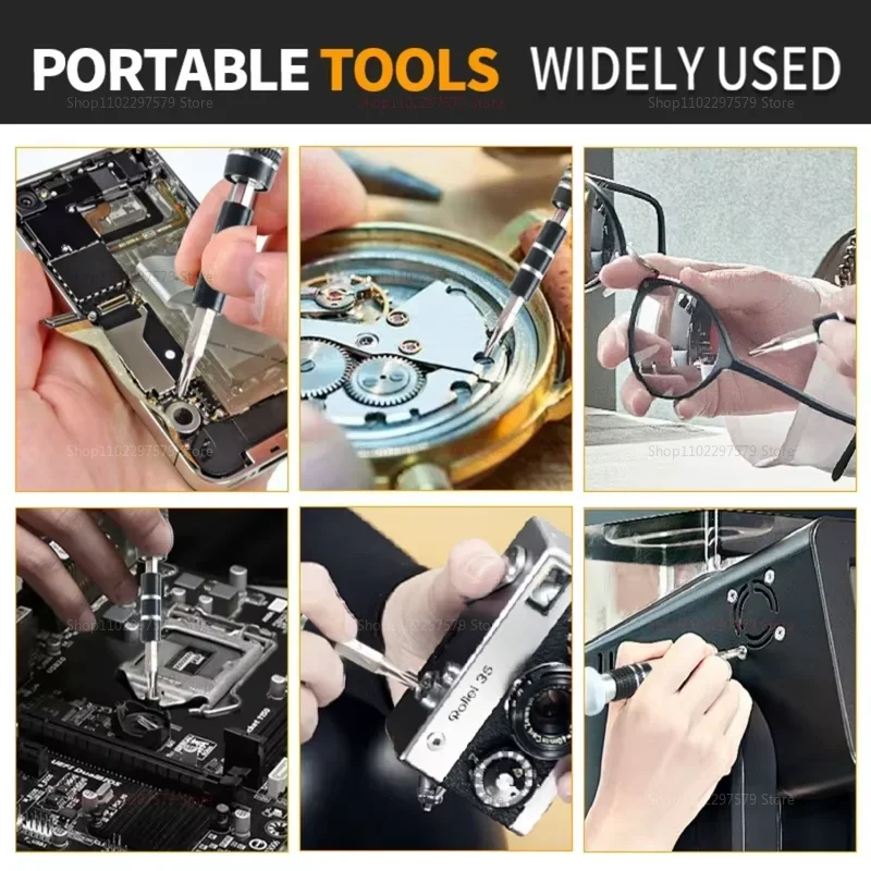 Set de Destornilladores de Precisión de 115 en 1 para Reparación Electrónica, Kit de Herramientas DIY para Celulares, Laptops, PC, Relojes y Gafas 3