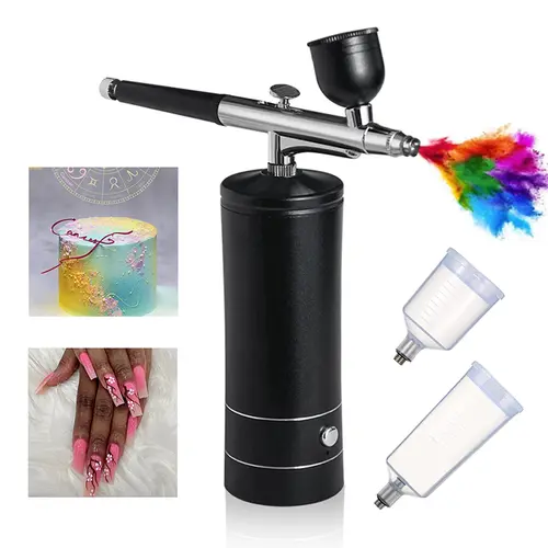 Portable Airbrush Set with Compressor, USB Charging, 0.3mm Nozzle for Painting, Tattooing, Manicure, Makeup and Model Coloring