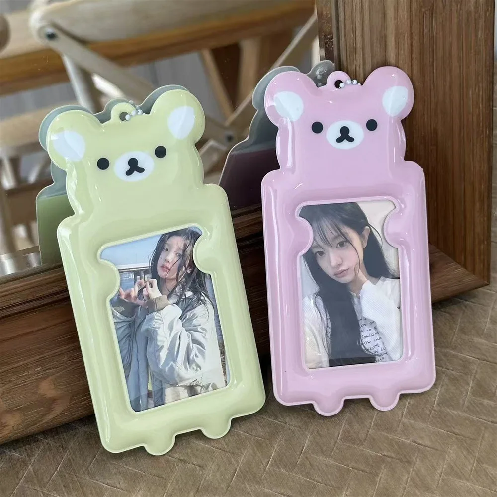 حامل بطاقات لطيف عتيق من Rilakkuma Alien مقاس 3 بوصة لملحقات تخزين بطاقات الحرم الجامعي لصور الهوية بولارويد