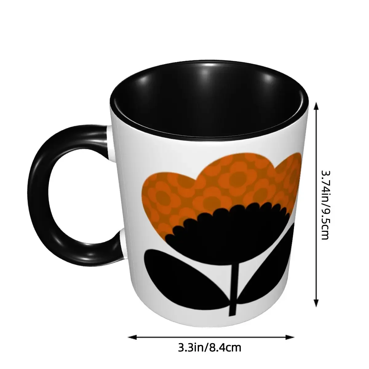 Custom Orla Kiely Flower Scandinavian Geometric Style Coffee Mug DIY Ceramic Tea Milk Cups