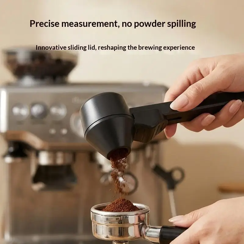Innovative Leakproof Design for Sliding Funnel Scoop for Coffee Protein Powder and Milk Supplements