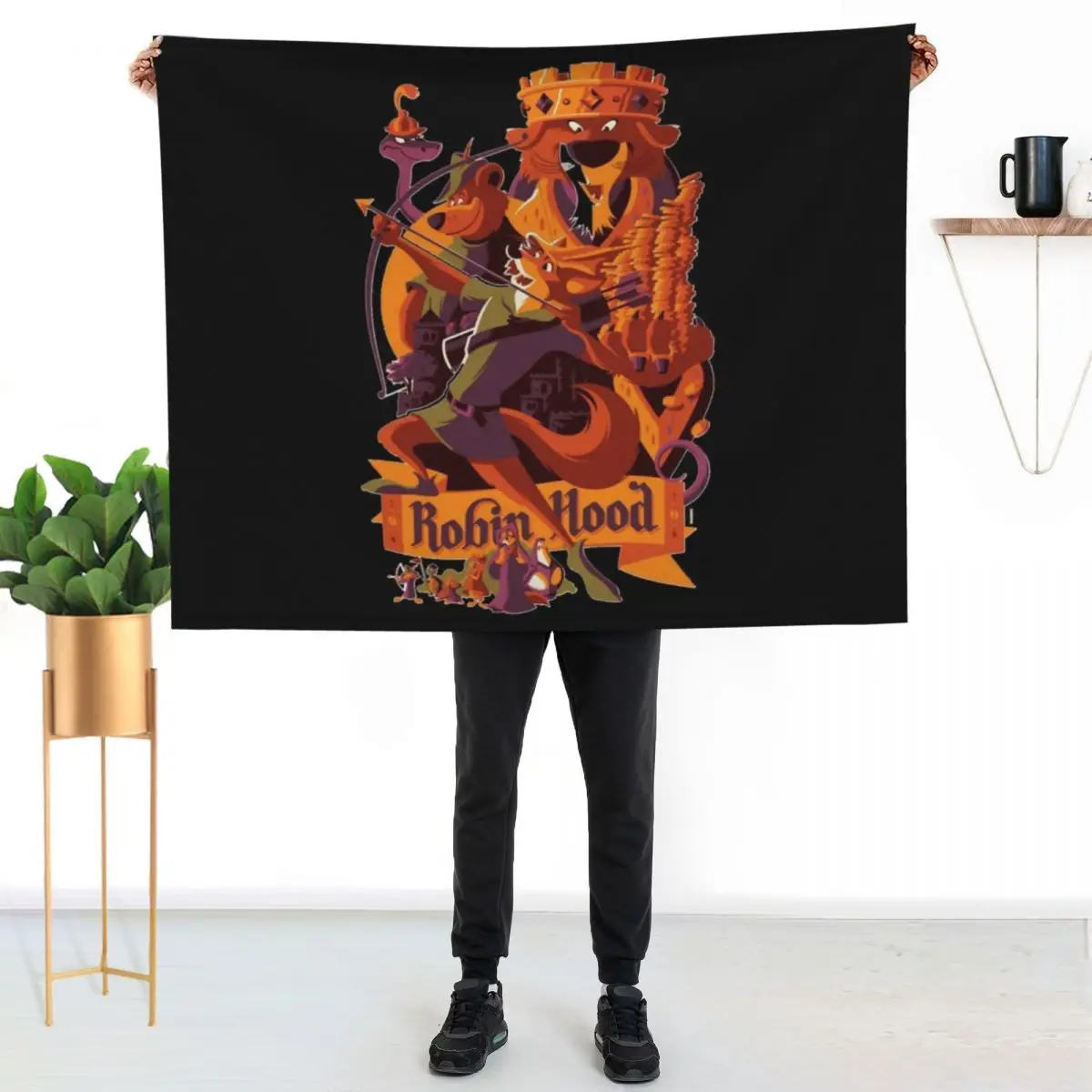 Robin hood cartoon merch Throw Blanket warm winter Sleeping Bag Stuffeds Blankets For Sofas Furry for babies Blankets