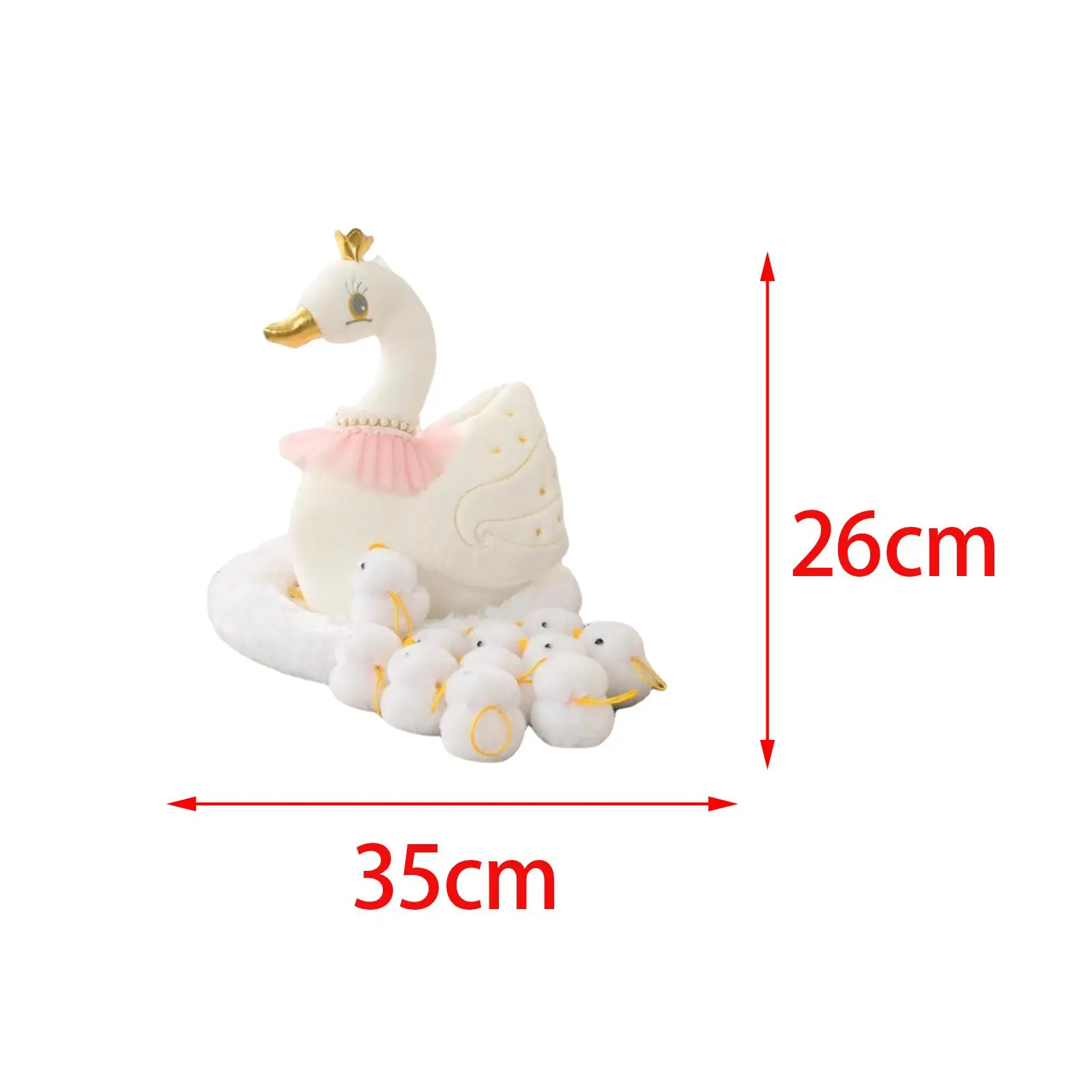 Realistic Animal Plush Toy Swan Sculpture Farm Toy Crafts Art Stuffed Animal Goose for Easter Sunday Patio Porch Décor Ornament