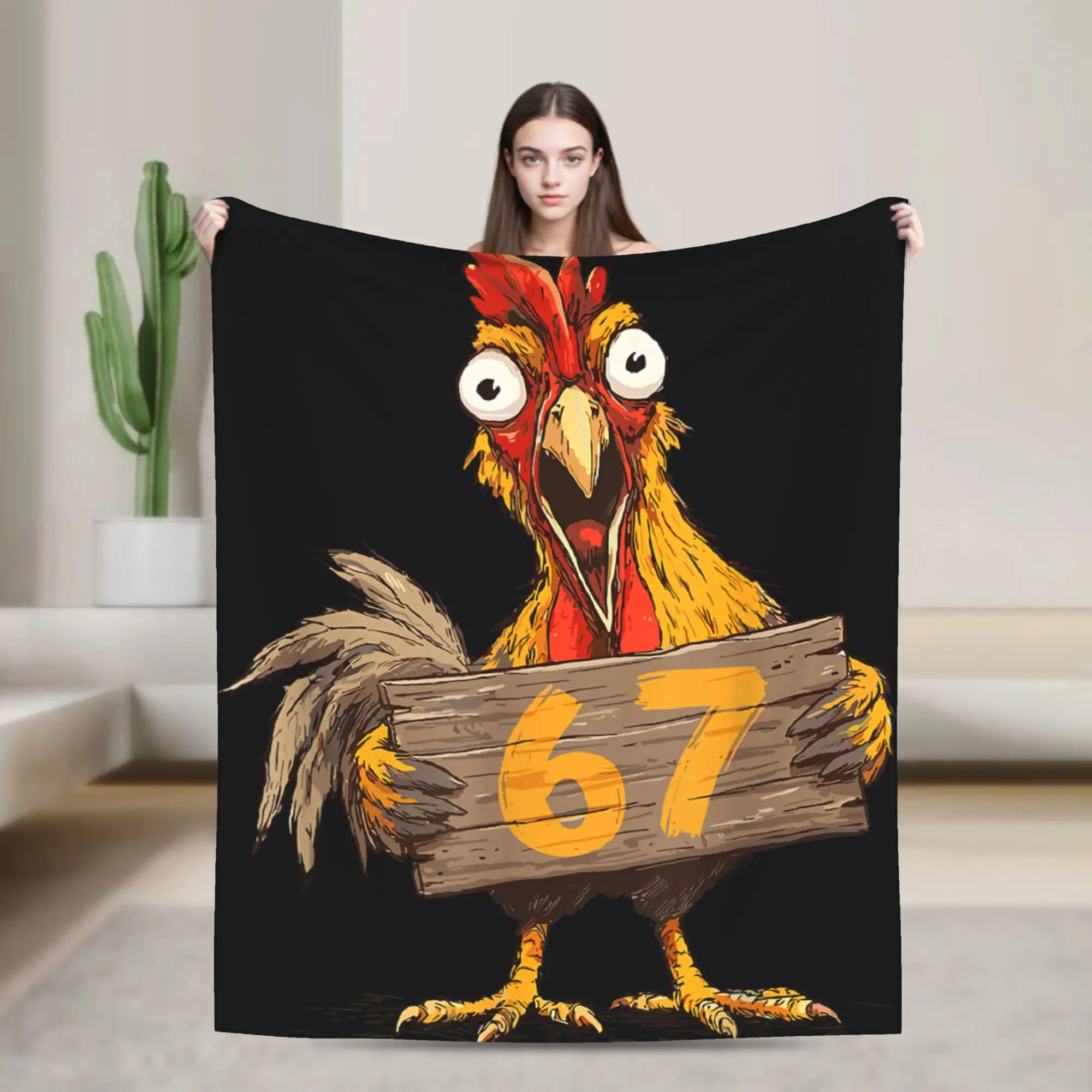 ستة سبعة 6 7 الدجاج الإيطالي Brainrot 67 ألعاب ميمي بطانية لينة الدافئة رمي بطانية الربيع فتاة أريكة المنزل التخييم المفرش #1