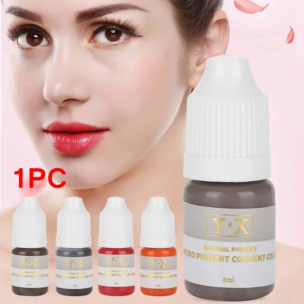 1PC 8ML Tattoo Ink Pigment Eyebrow Eyeliner Lipliner Body Art Microblading Microblading Easy To Paint Beauty Tool Supplies