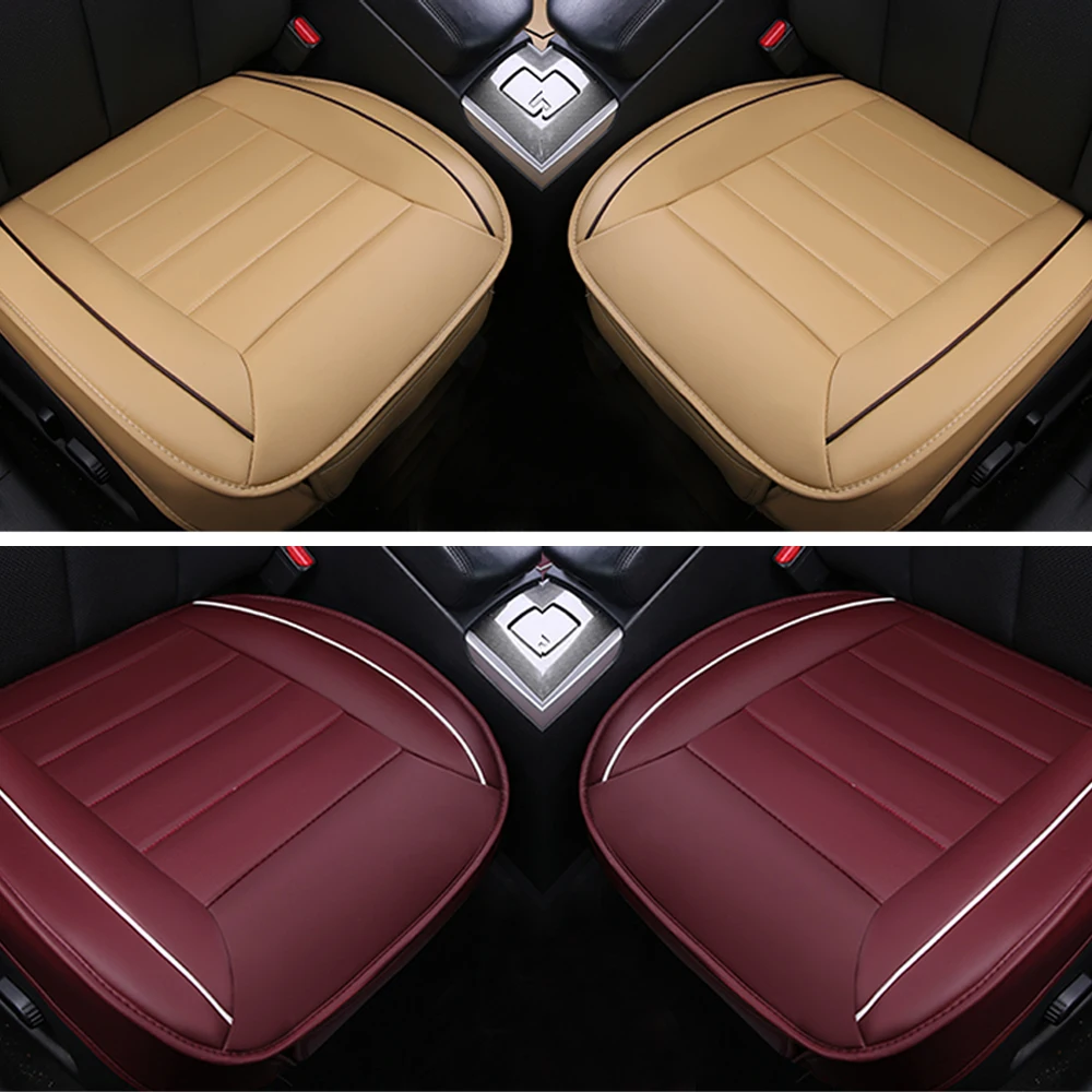 3D PU Leather Car Seat Cover Full Surrounded Pad Mat for Auto Chair Cushion Car Seat Cover Front Universal Car Interior Decor