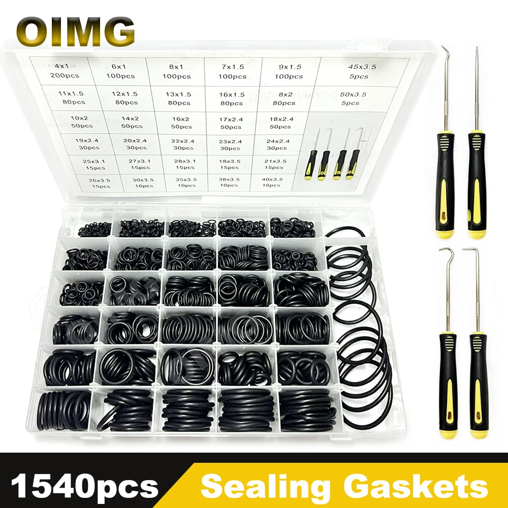 

1540/770Pcs Rubber O-rings Rubber Sealing Seals for Automotive Faucet Pressure Washer Plumbing Air or Gas Repair Washer Gasket