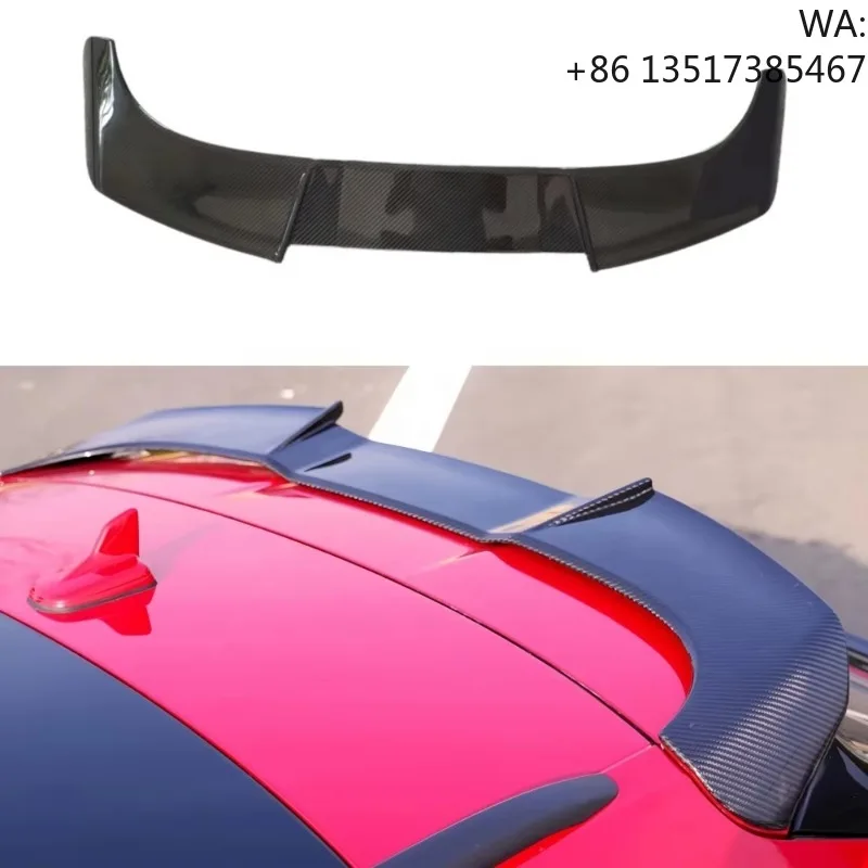 

High Quality Aul Style Dry Carbon Fiber Roof Spoiler and Rear Spoiler Suitable for Audi RS6 Body Component Upgrade