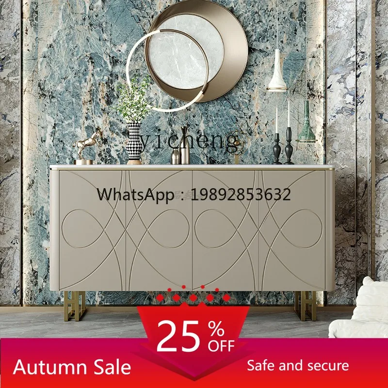 

Home Entrance Cabinet Modern Minimalist Stone Plate Meal Side Designer Model High-End Entrance Storage Shoe Cabinet