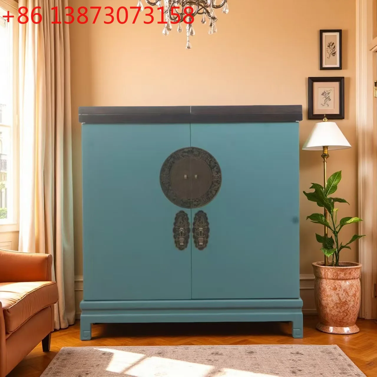 

Китайский винный шкаф из цельного дерева, французский бытовой обеденный боковой чайный шкаф, ретро-перегородка, шкафчик