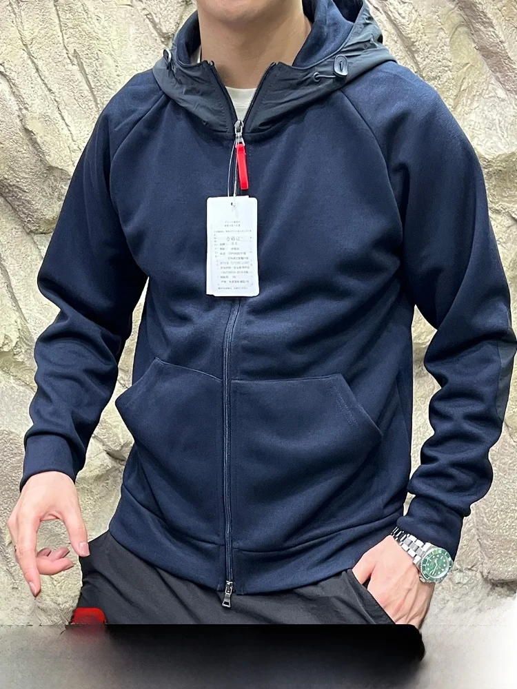 

Italian Vintage Sle! High End! Double Zipper Opening! Autumn 2025 Men's Lightweight Busin Outdoor Hoodie Jaet