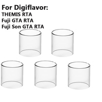 Straight Glass Tubes for Digiflavor THEMIS RTA Fuji GTA RTA Fuji Son GTA RTA Glass Tank Replacement  Cup 5PCS