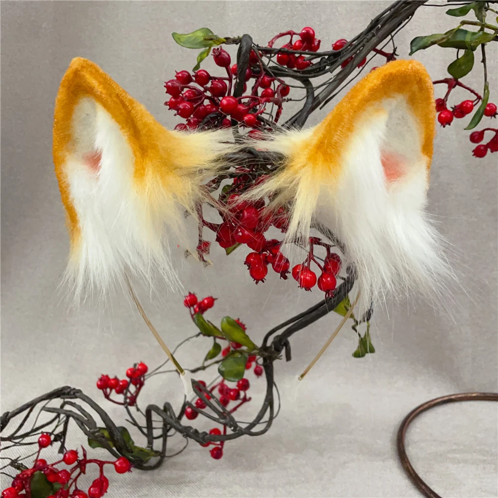 

Shiba Inu Dog Ears Hairhoop Headwear Tail Costume Accessories Custom Christmas Halloween Party Cosplay Customized Handmade