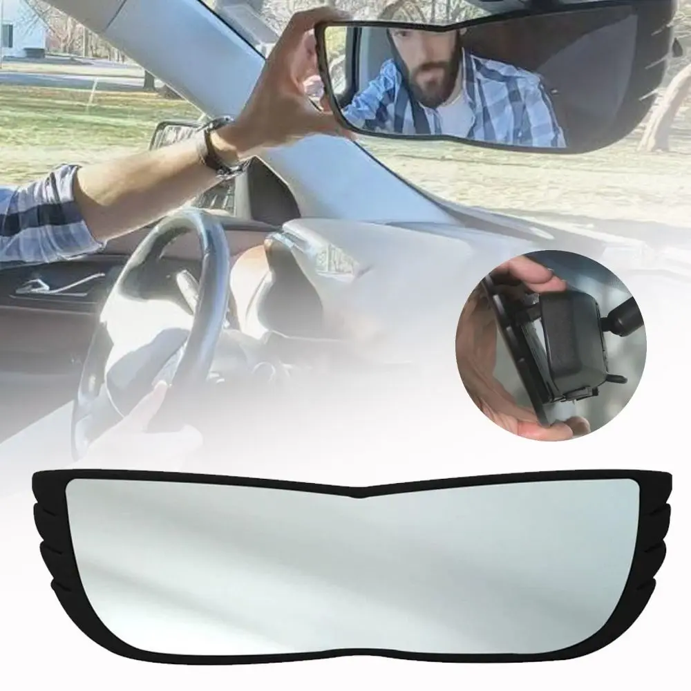 Wide Angle Convex Rear Mirror Auto Supplies Interior Expand Vision Anti Glare Rearview Mirror Curved Reverse Mirror