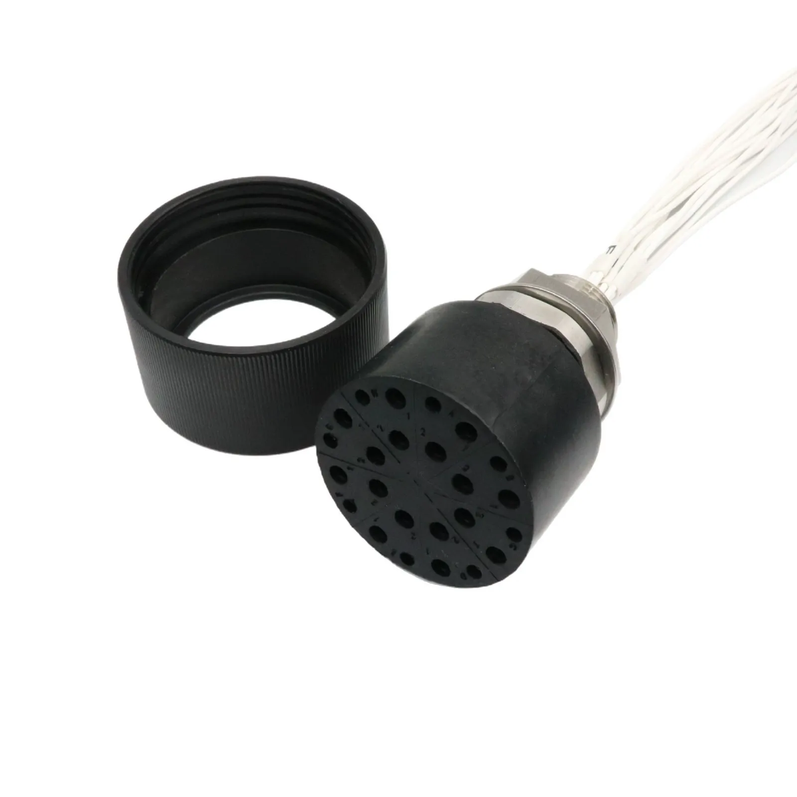 Conector estanco Enchufe de 16 pines dividido en 6 lobos